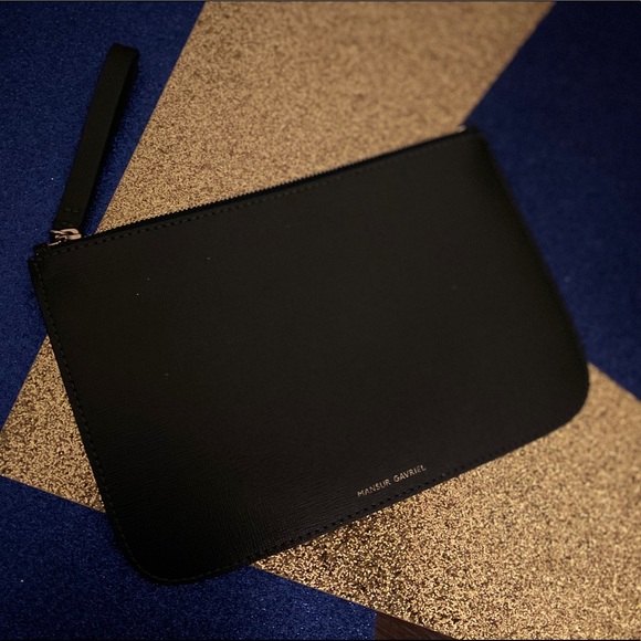 MANSUR GAVRIEL RARE ATTACHÈ ARMY GREEN LEATHER Wristlet LUX - Picture 3 of 10